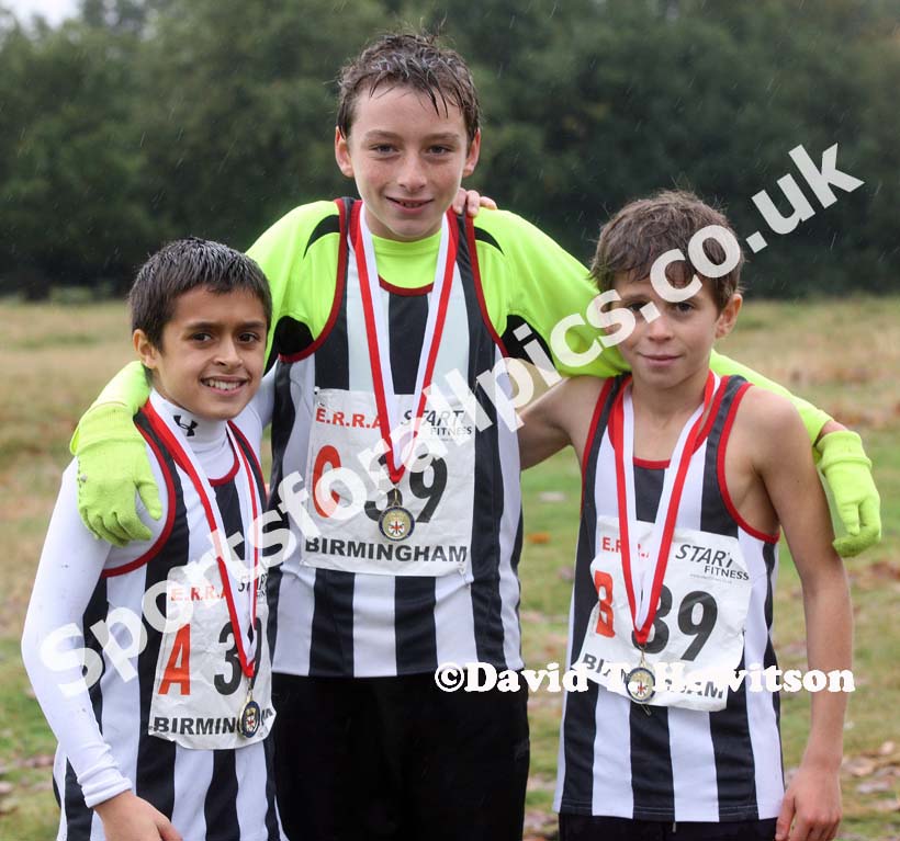Shaftsbury Harriers, winners of the under-13 boys,  ERRA Natioanl Athletes Road Relay. Photo: David T. Hewitson/Sports for All Pics